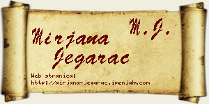 Mirjana Jegarac vizit kartica
